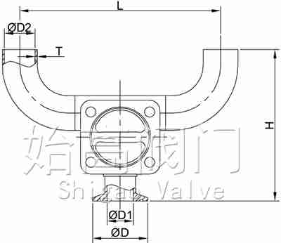 U型衛(wèi)生級(jí)隔膜閥尺寸圖 U型衛(wèi)生級(jí)隔膜閥尺寸圖
